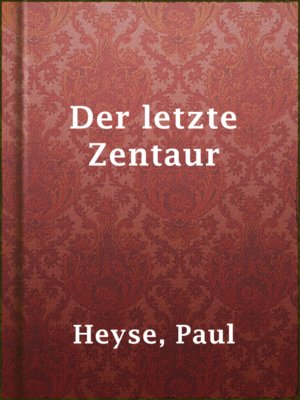 cover image of Der letzte Zentaur